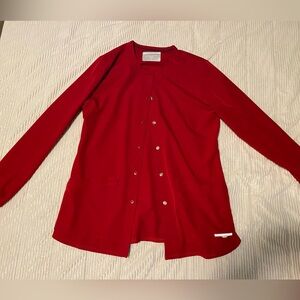 Red scrub jacket
